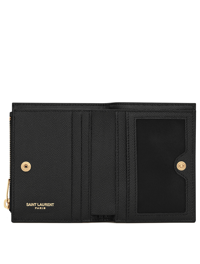 YSL Monogram Leather Zipped Card Holder