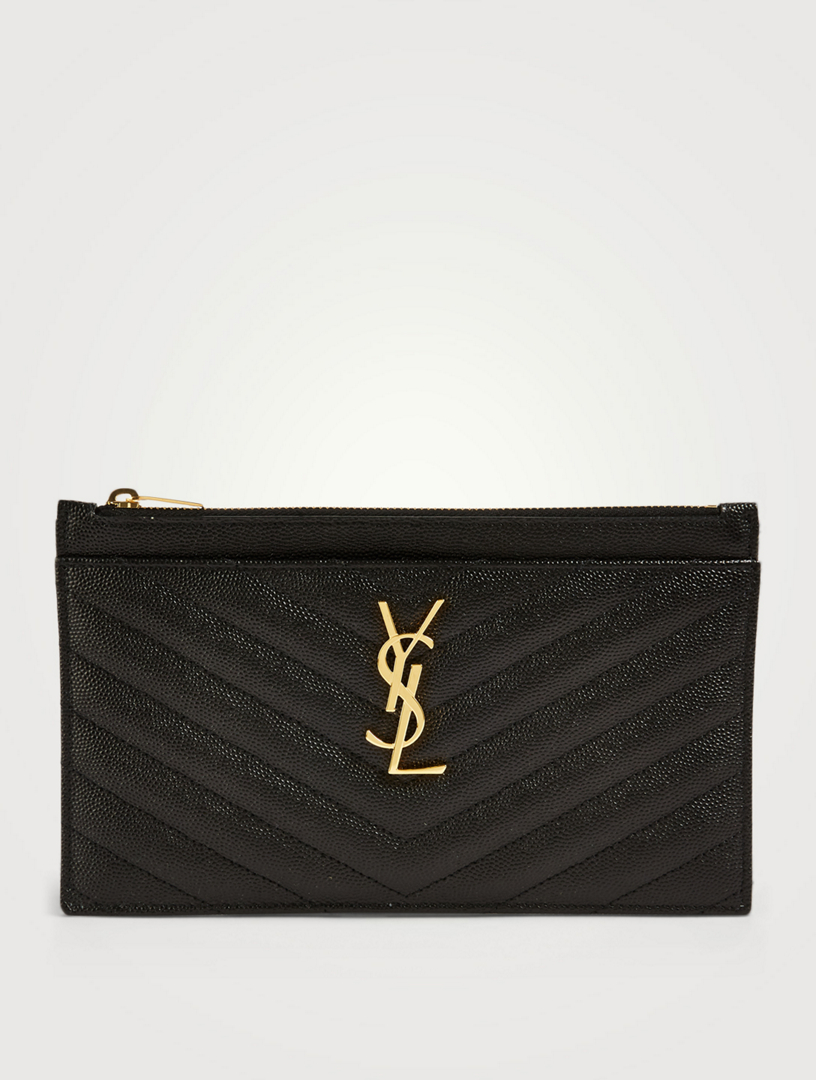 SAINT LAURENT YSL Monogram Leather Pouch