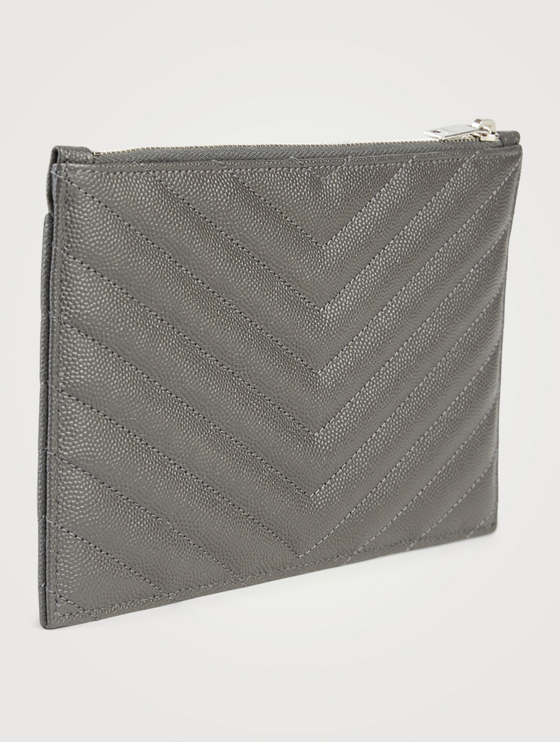 Large YSL Monogram Leather Pouch