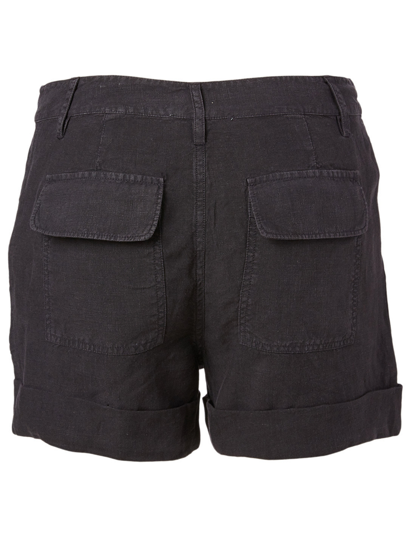 Le Beau Linen High-Waisted Shorts