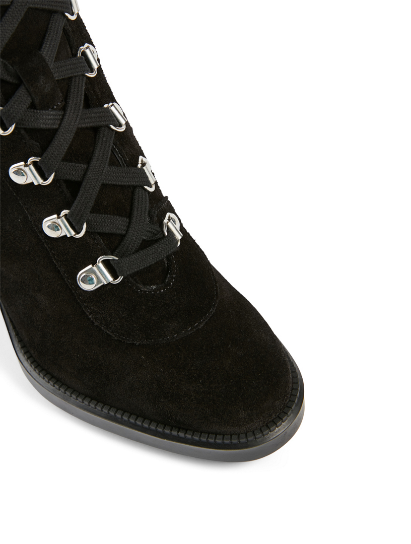 AQUATALIA Iriana Suede Heeled Lace-Up Ankle Boots Holt Renfrew