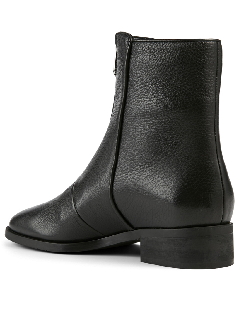 Tenley Leather Zip Up Ankle Boots