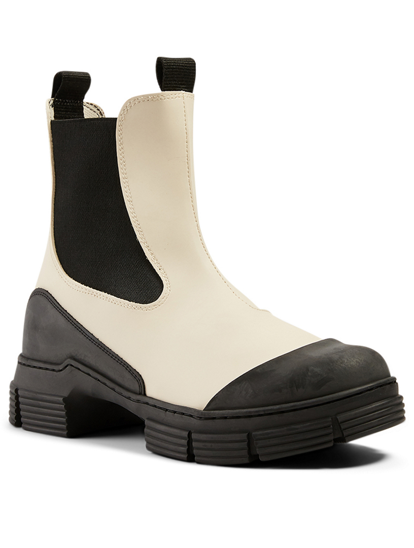 GANNI City Recycled Rubber Ankle Boots | Holt Renfrew