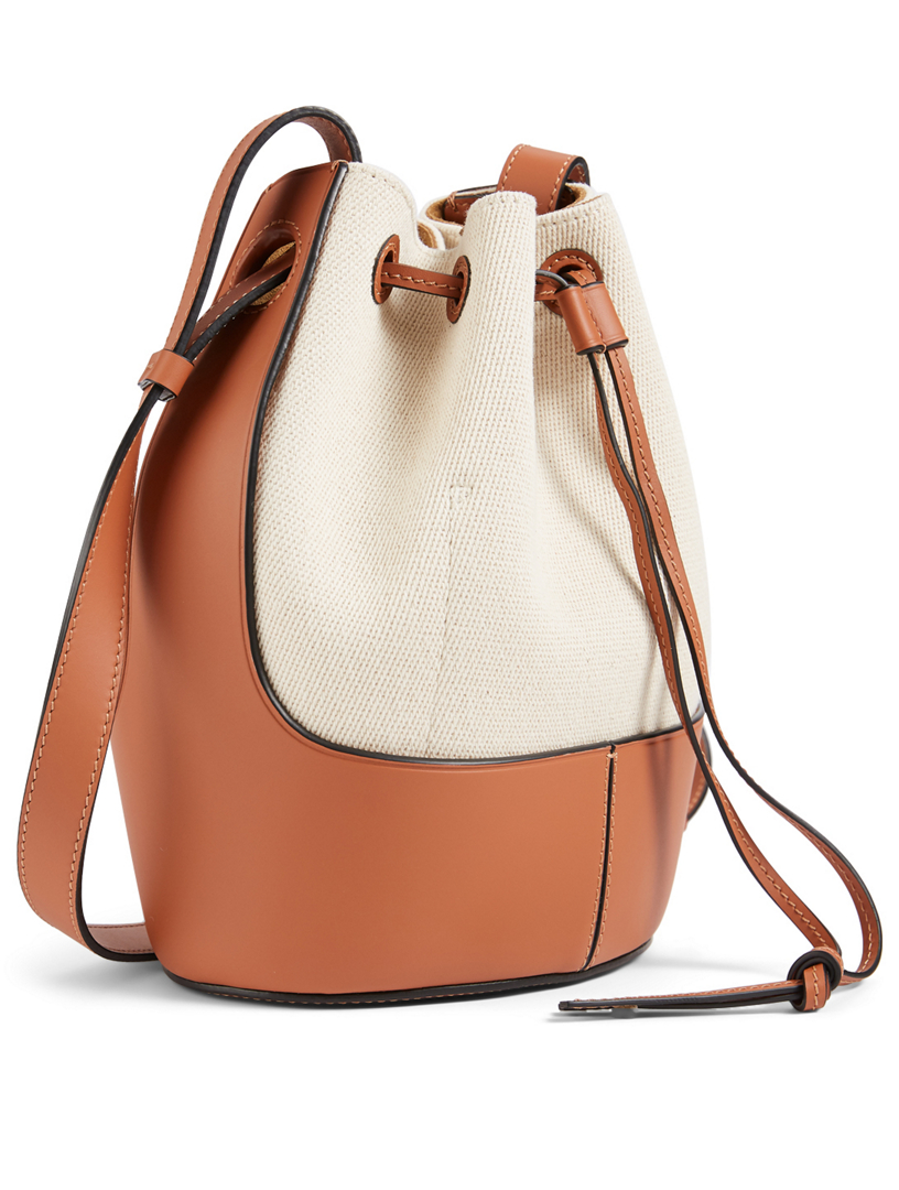 LOEWE Balloon Small Bucket Bag in Tan Leather