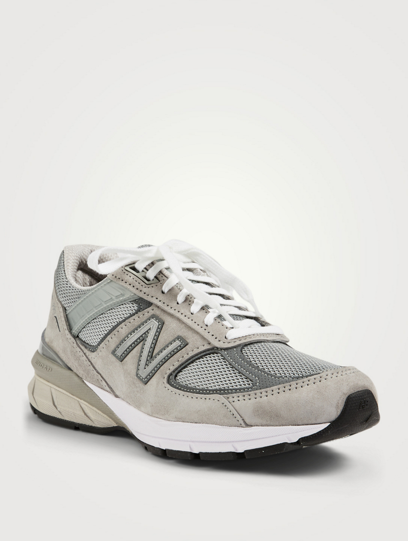 NEW BALANCE Made In US 990v5 Leather And Mesh Sneakers | Holt Renfrew