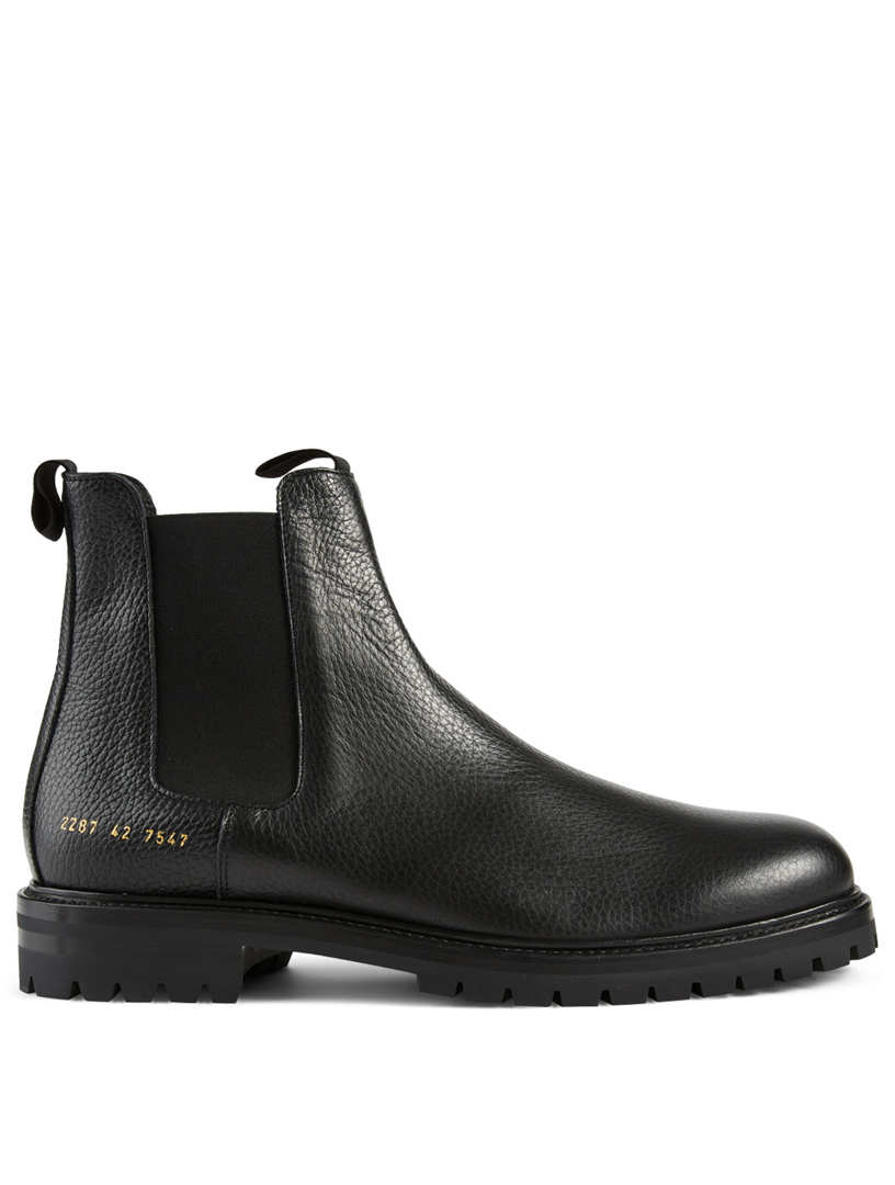 Winter Bumpy Leather Chelsea Boots