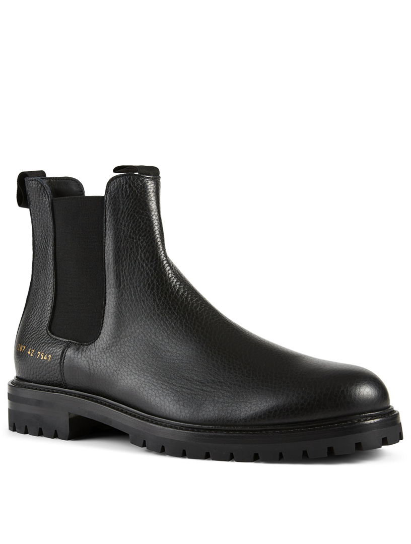 Winter Bumpy Leather Chelsea Boots