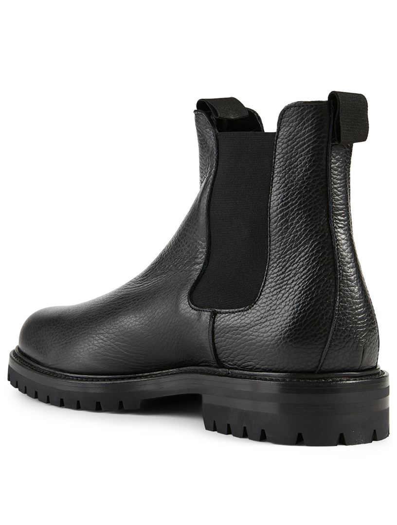 Winter Bumpy Leather Chelsea Boots