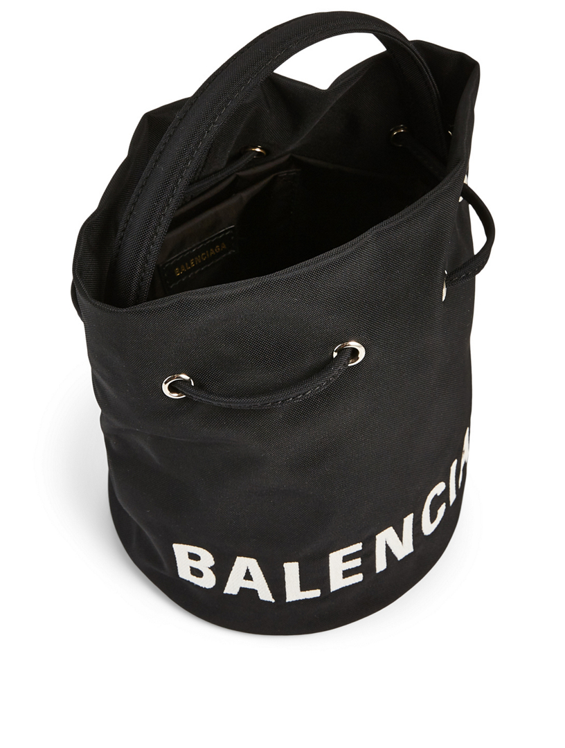 Balenciaga Wheel Drawstring Bucket Bag, Designer code: 656682H854N, Luxury Fashion Eshop