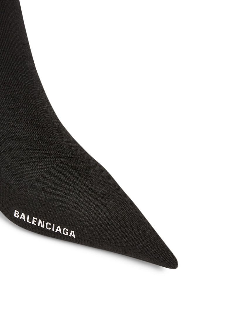 Balenciaga Knife ankle boots in black canvas and spandex Cloth ref.913675 -  Joli Closet