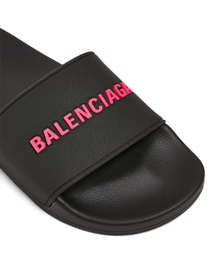 靴 balenaciaga Logo Rubber Slides BALENCIAGA Rubber Logo Slide Sandals | Holt Renfrew