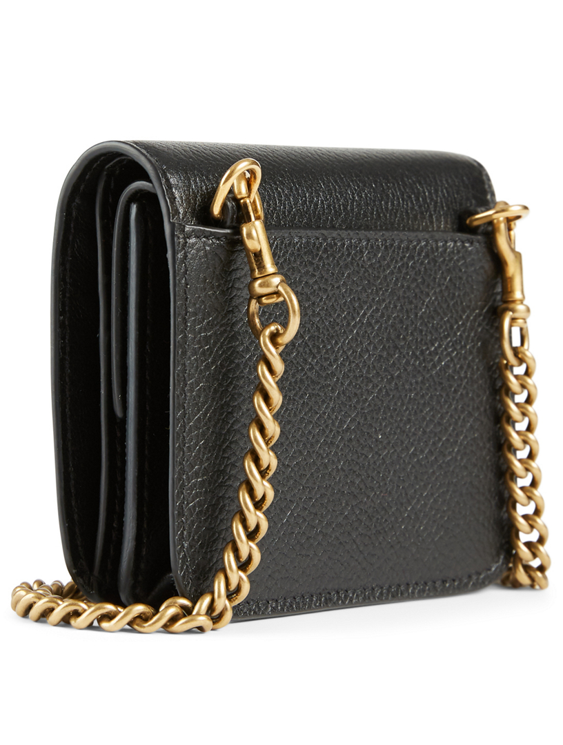 Mini Everyday Cash Leather Wallet With Chain