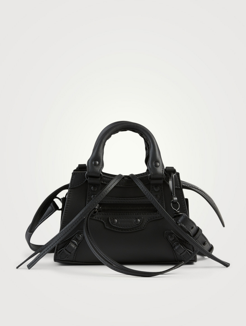 Balenciaga Classic Nano City Nano Leather Bag in Black