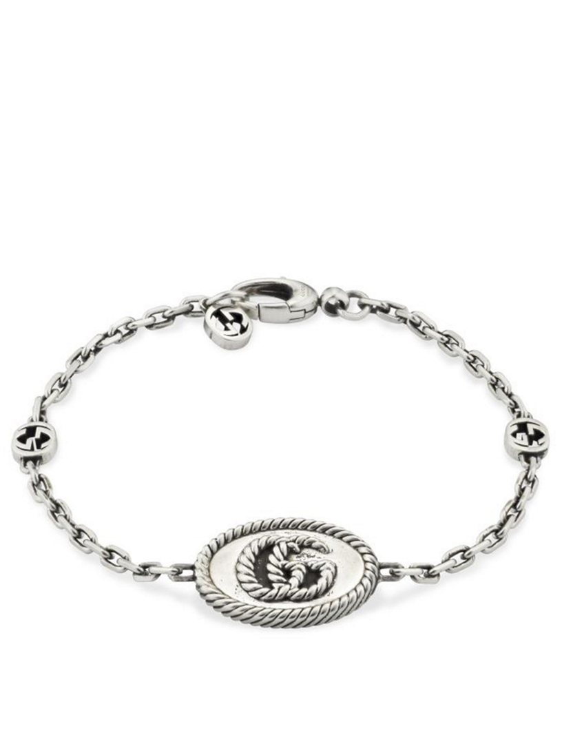 GG Marmont Sterling Silver Coin Bracelet