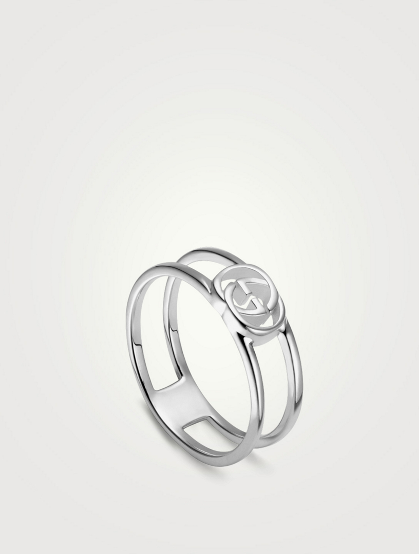 Interlocking G Silver Ring