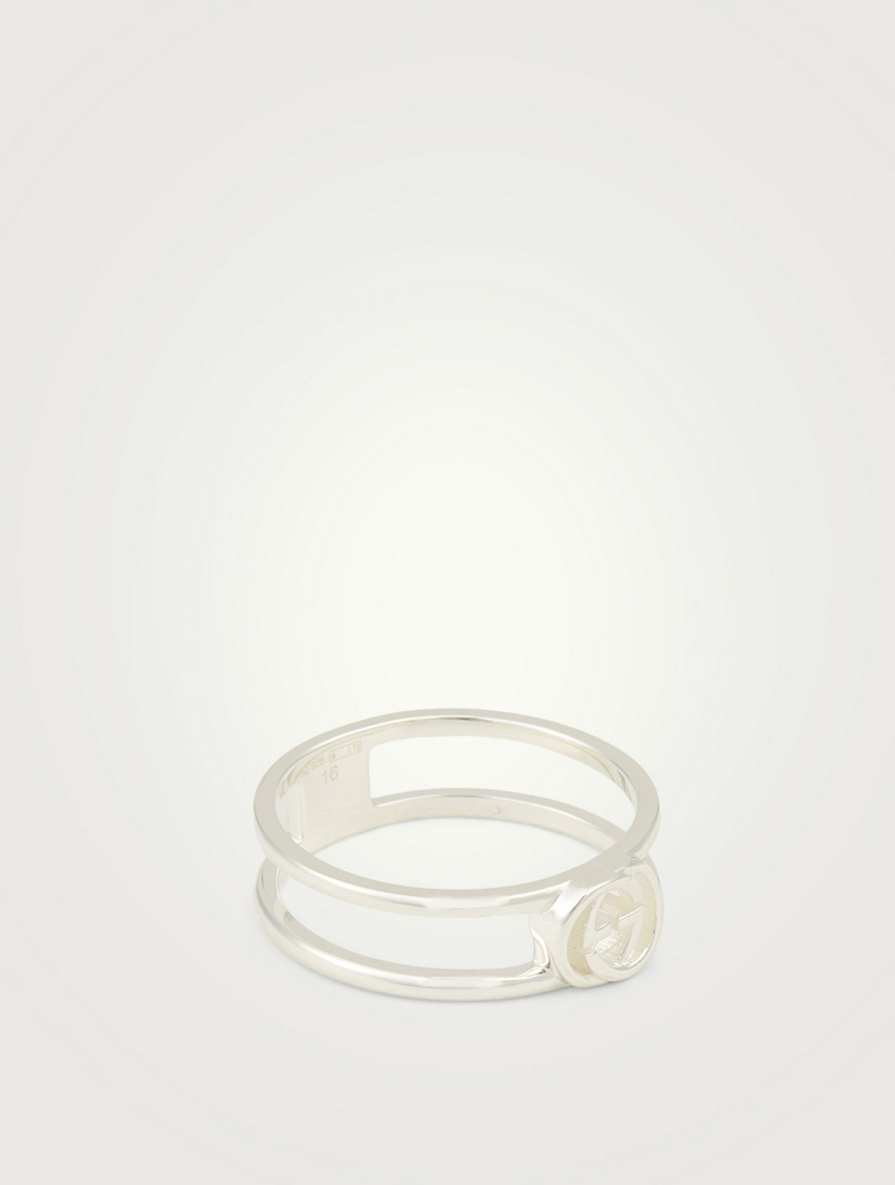 Interlocking G Silver Ring