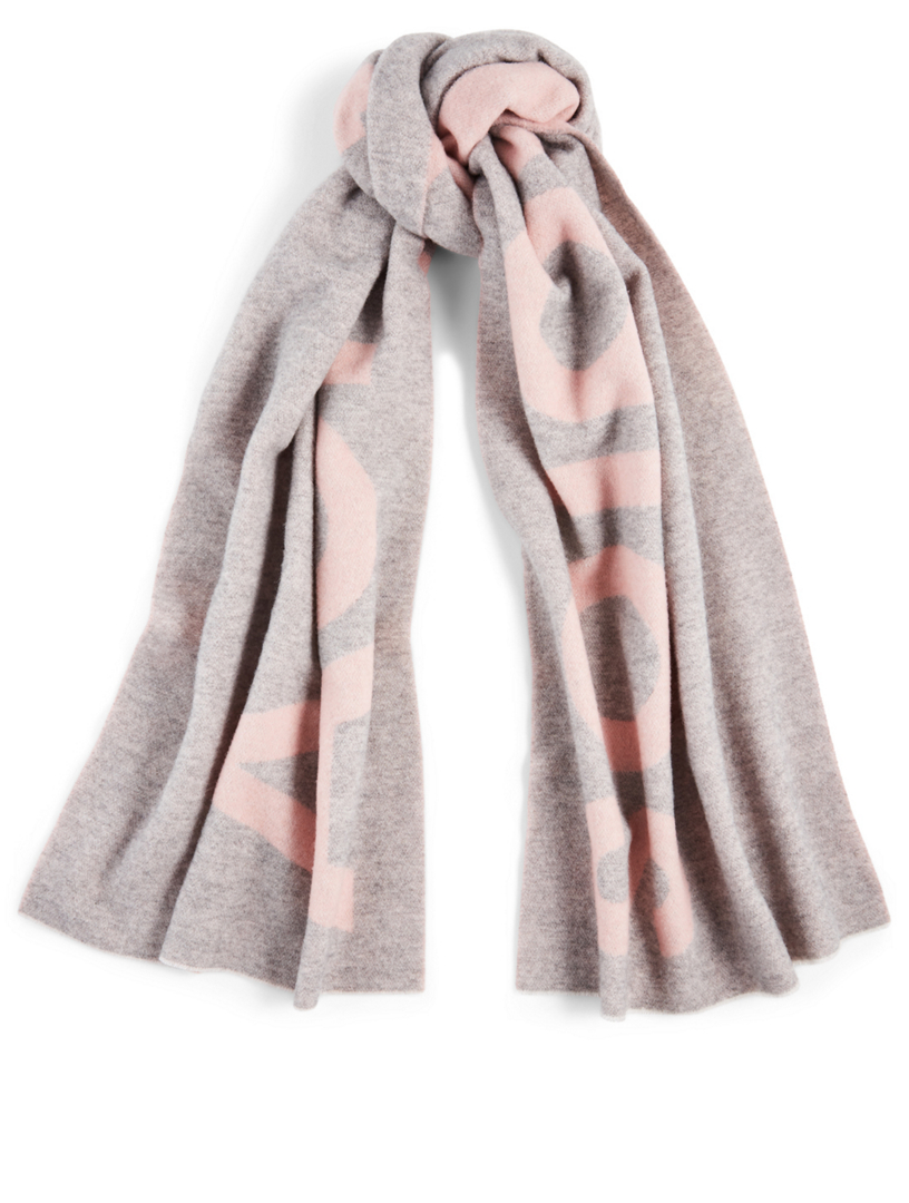 Logo Jacquard Wool Scarf