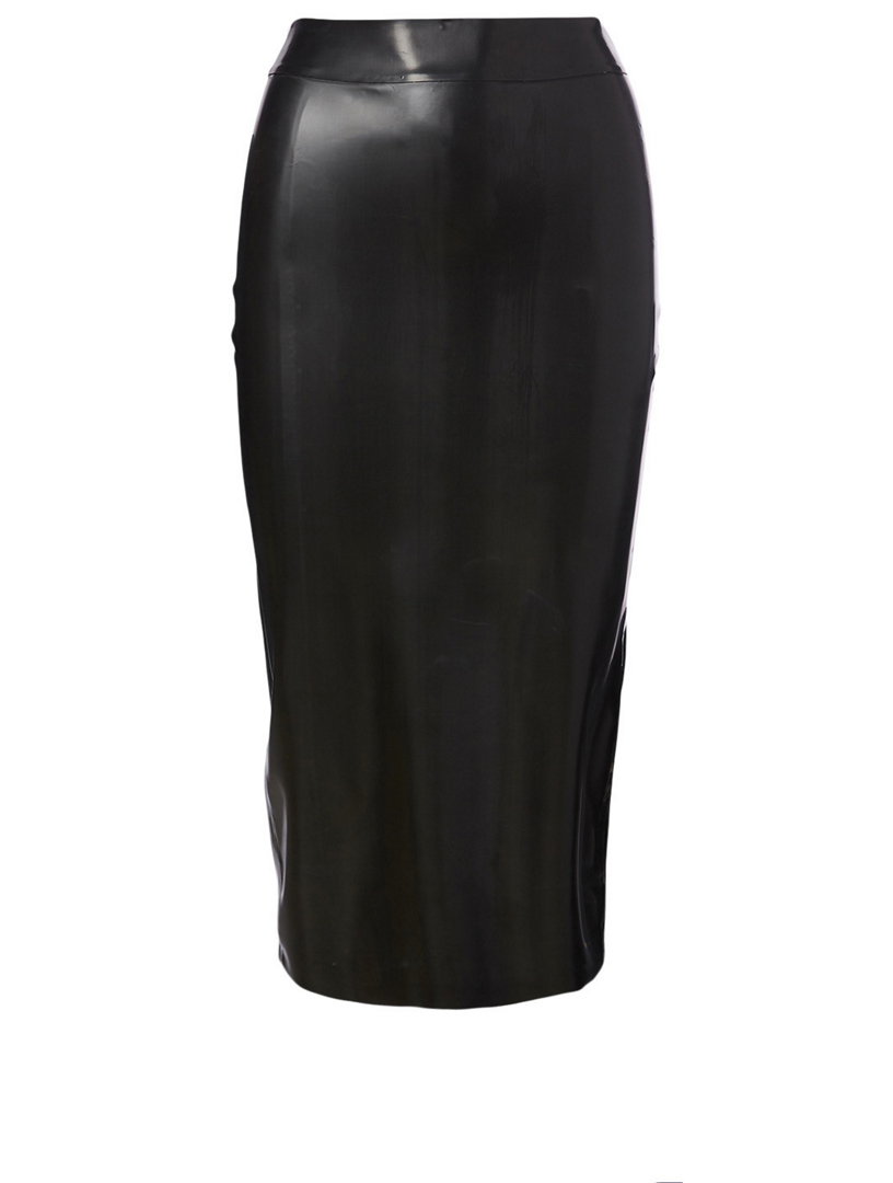 Leather pencil skirt in black - Saint Laurent