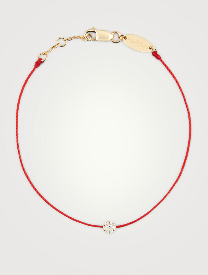 REDLINE Illusion 18K Gold String Bracelet With Diamonds