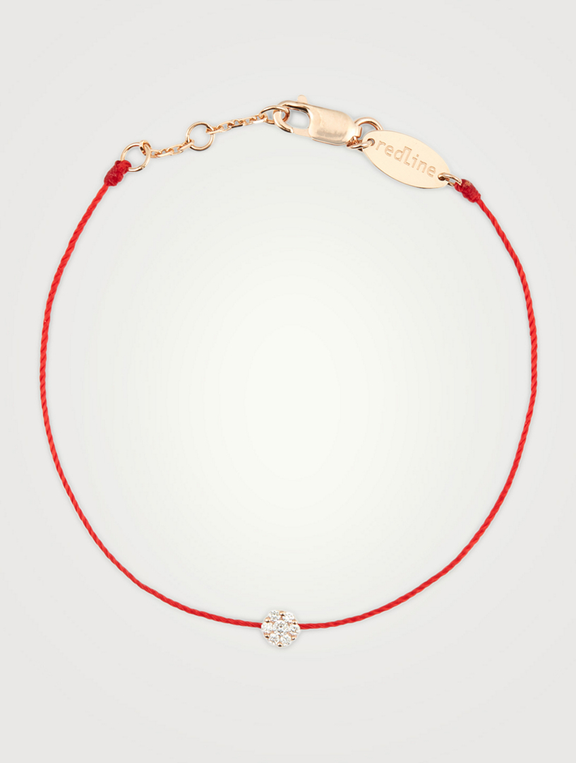 Redline 18kt Rose Gold and Diamond String Bracelet