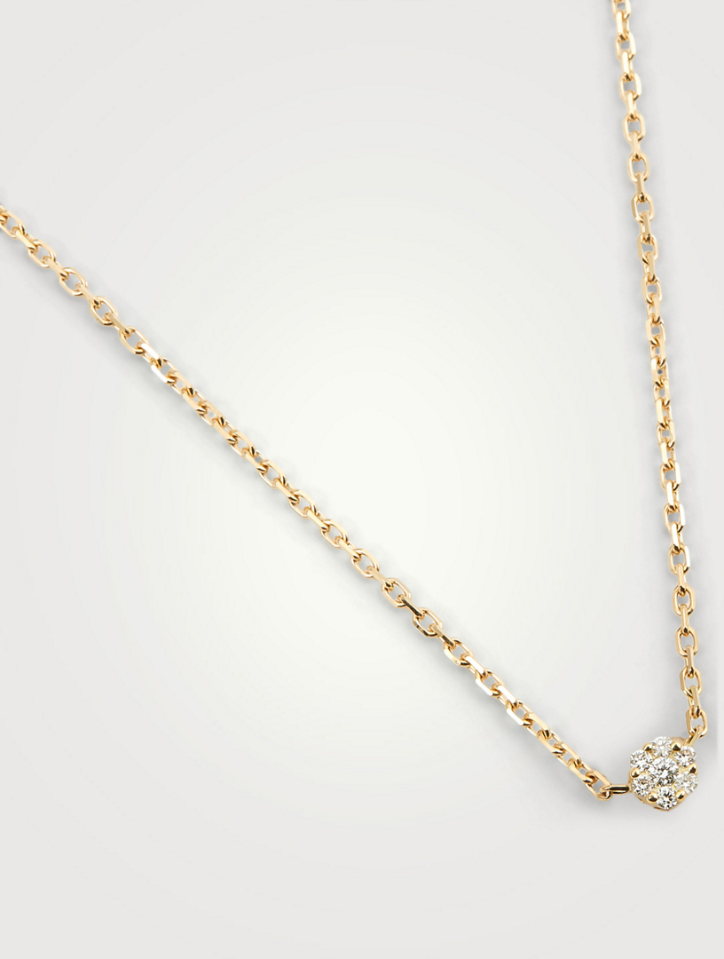 Illusion 18K Gold Chain Necklace With Diamonds