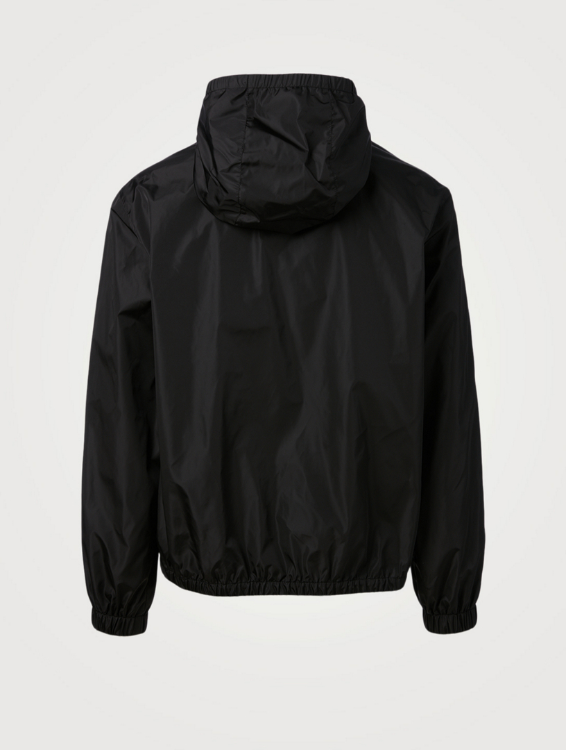Hooded Windbreaker Jacket With Logo