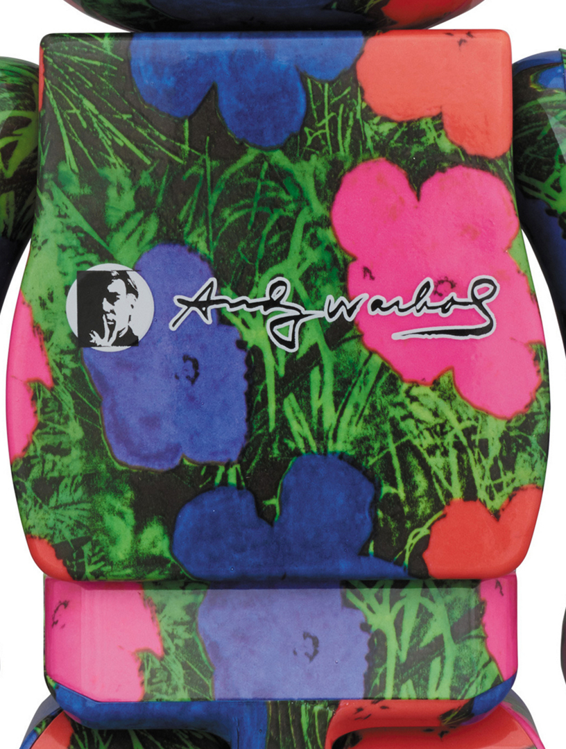 BEARBRICK Andy Warhol's Flowers 100% & 400% Be@rbrick Set | Holt