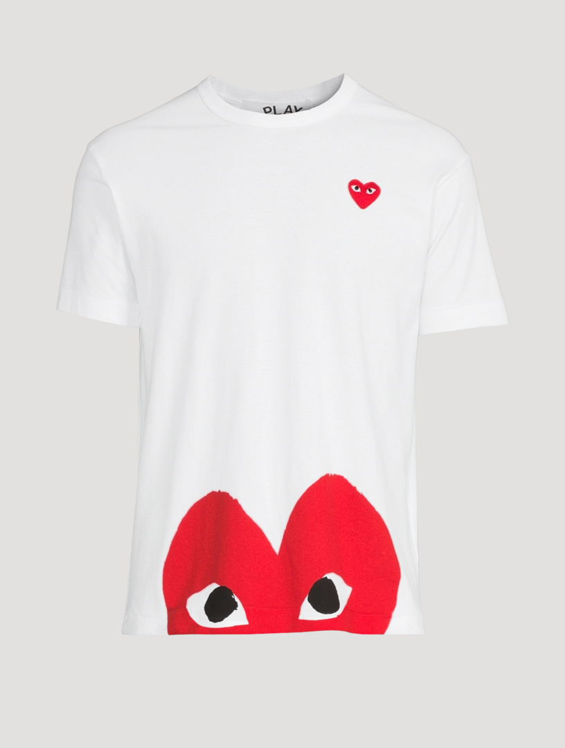 COMME DES GARÇONS PLAY Peekaboo Heart T-Shirt | Holt Renfrew