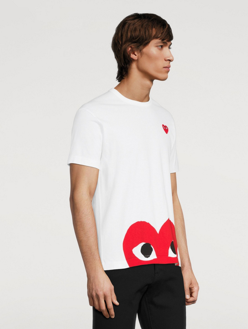 COMME DES GAR ONS PLAY Peekaboo Heart T Shirt Holt Renfrew