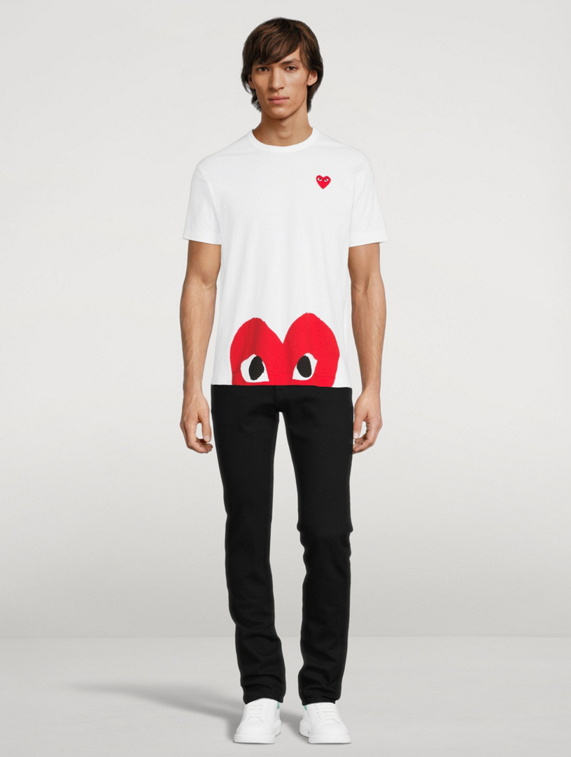 COMME DES GARÇONS PLAY Peekaboo Heart T-Shirt | Holt Renfrew