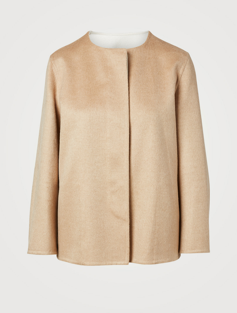 Wool Cashmere And Silk Reversible Jacket