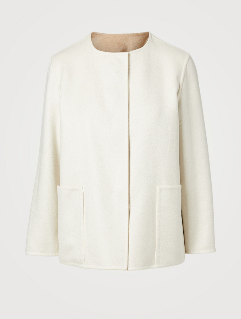 Wool Cashmere And Silk Reversible Jacket