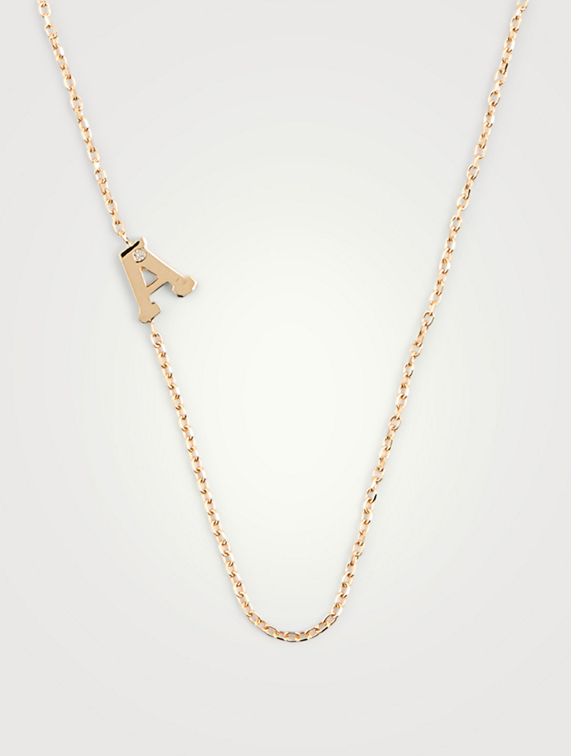 David Yurman Pave M Initial Pendant in 18k Yellow Gold with Diamonds