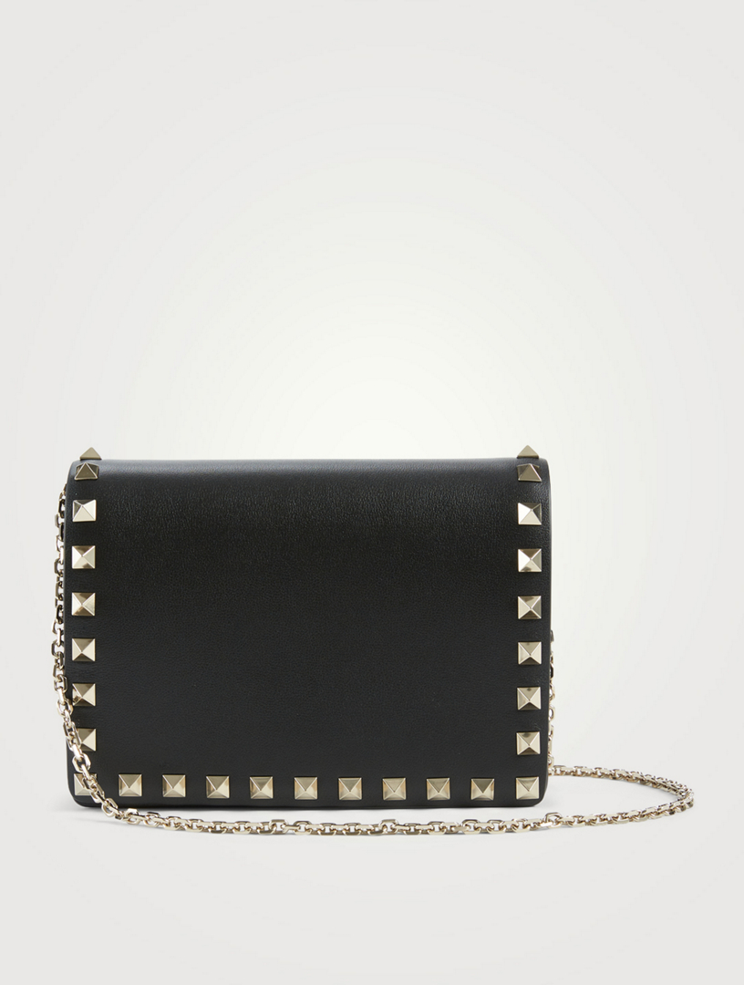 VALENTINO GARAVANI Rockstud Leather Crossbody Chain Pouch Bag | Holt ...