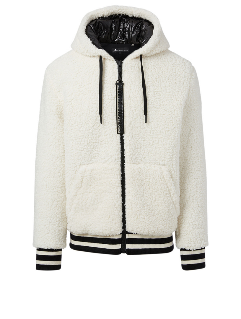 MOOSE KNUCKLES Dewson Sherpa Varsity Jacket With Hood