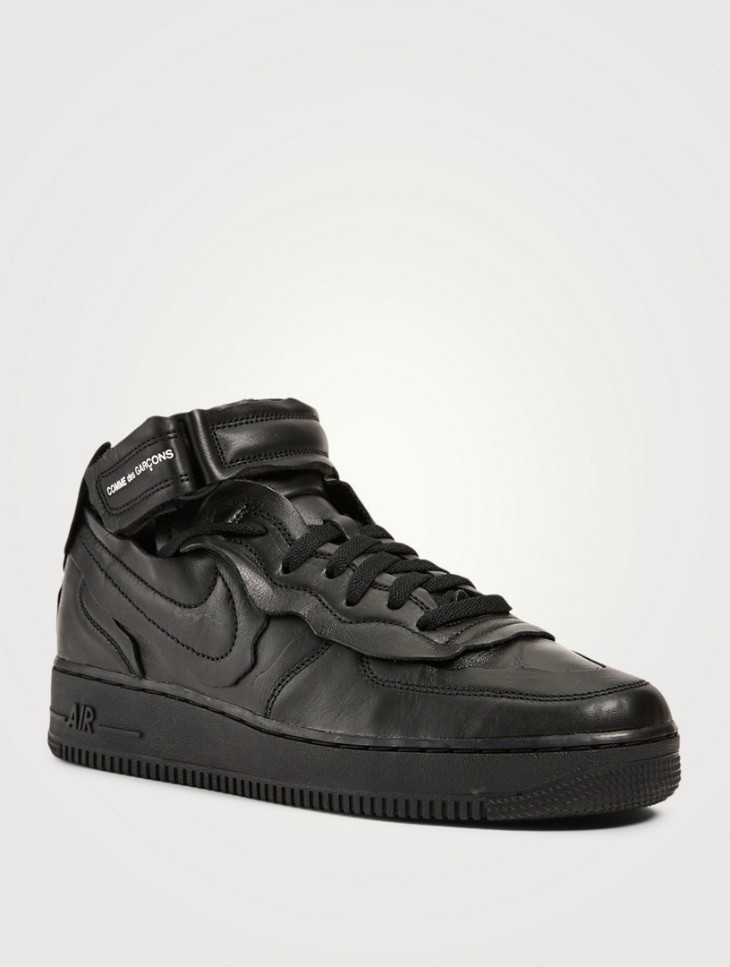 Men's CDG x NIKE Cut Off Air Force 1 Leather Sneakers