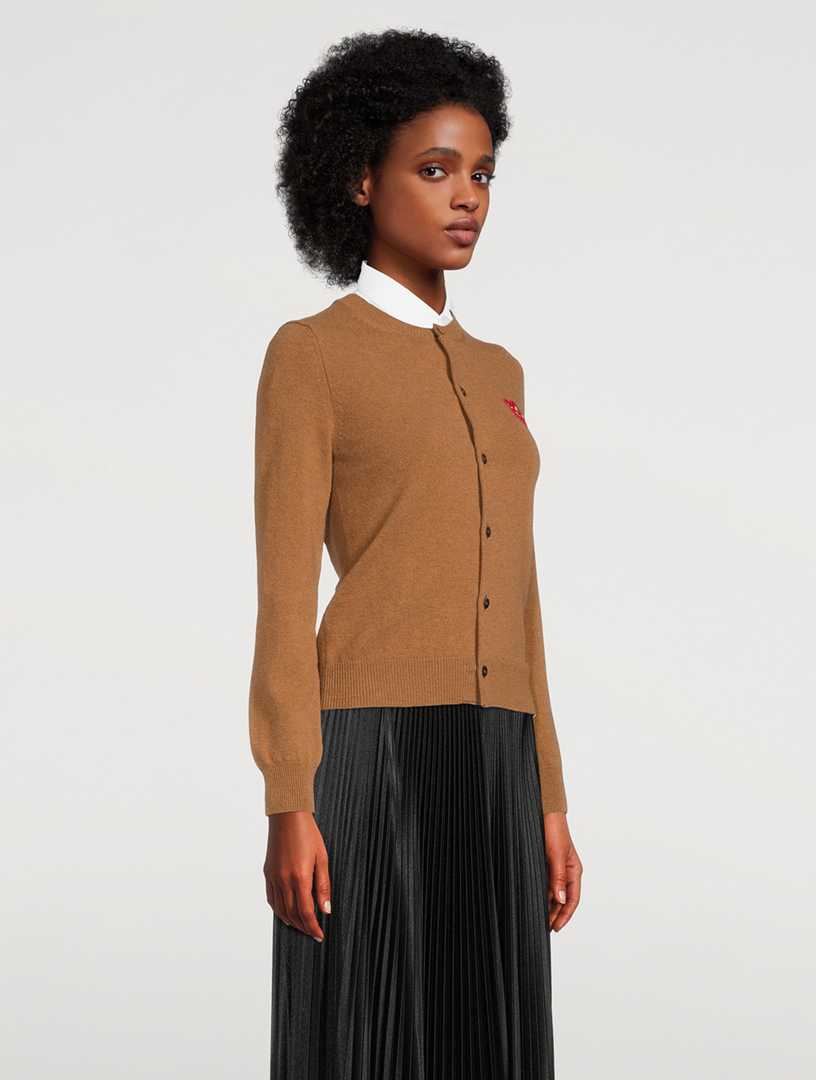 COMME DES GARCONS PLAY Overlapping Hearts Wool Cardigan Holt Renfrew