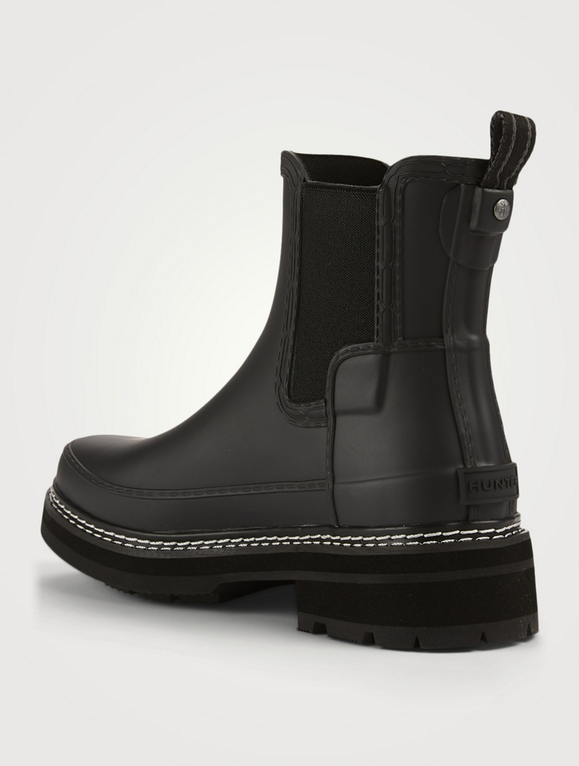 HUNTER Refined Stitch Detail Rubber Chelsea Boots | Holt Renfrew