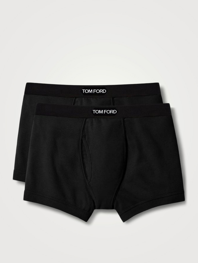 Balenciaga Stretch Cotton Boxer Briefs - Black,white