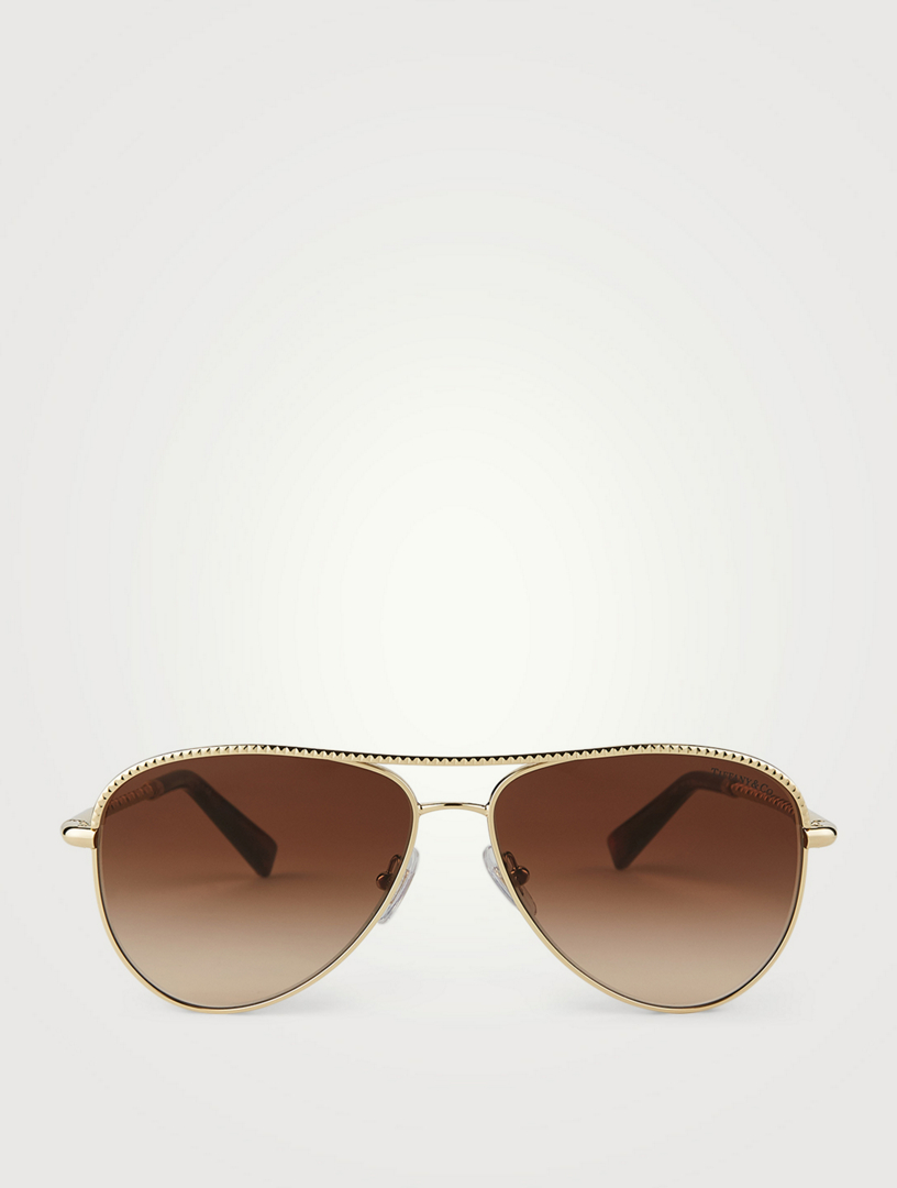 TIFFANY Diamond Point Aviator Sunglasses Holt Renfrew