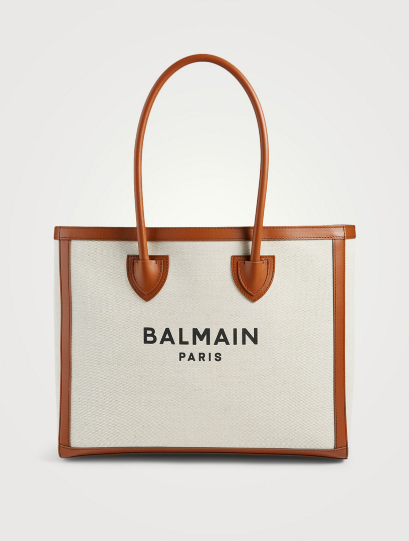 BALMAIN Canvas Tote Bag With Logo | Holt Renfrew