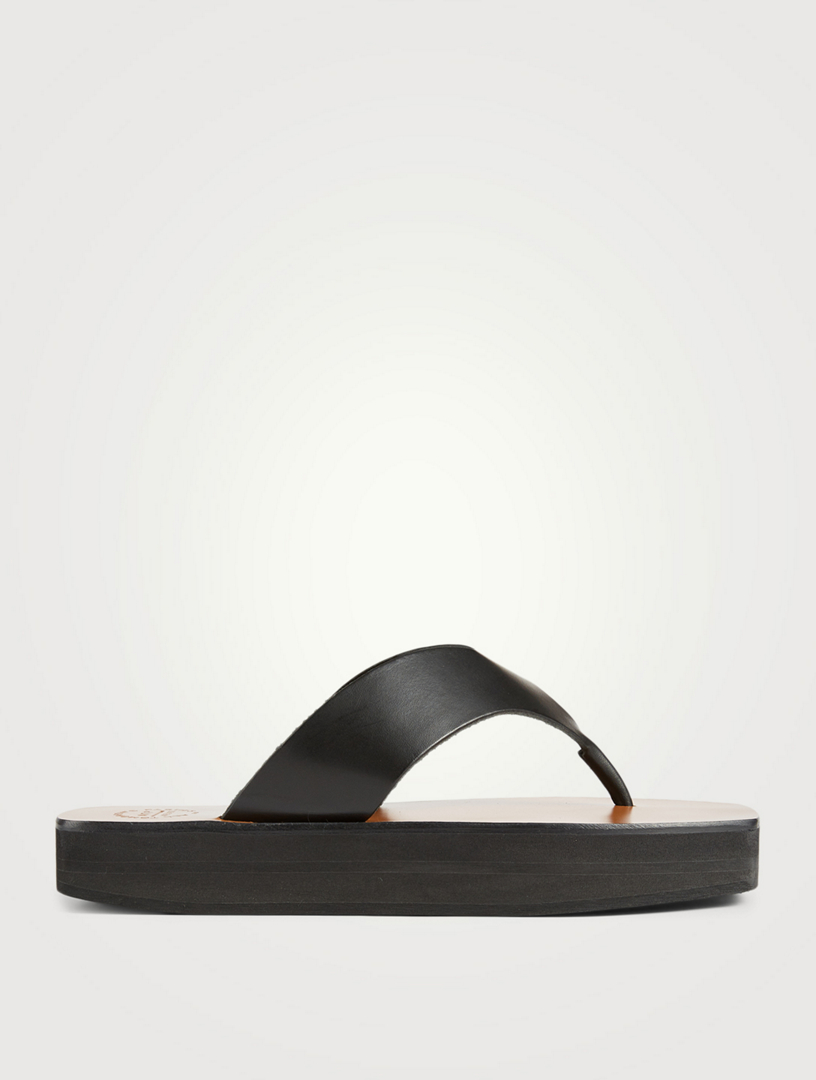 ATP ATELIER Melitto Leather Platform Thong Sandals | Holt Renfrew