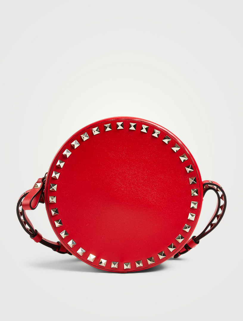 Rockstud Round Leather Bag