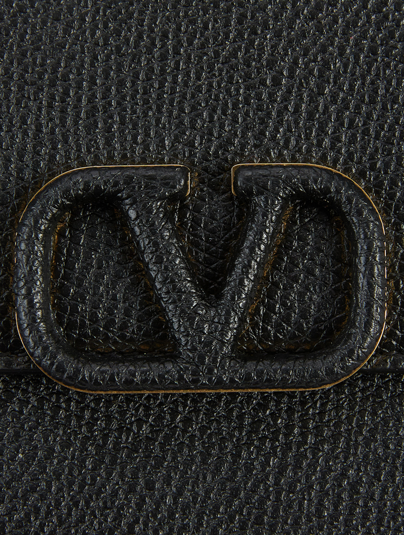 VLOGO Leather Crossbody Chain Wallet Bag