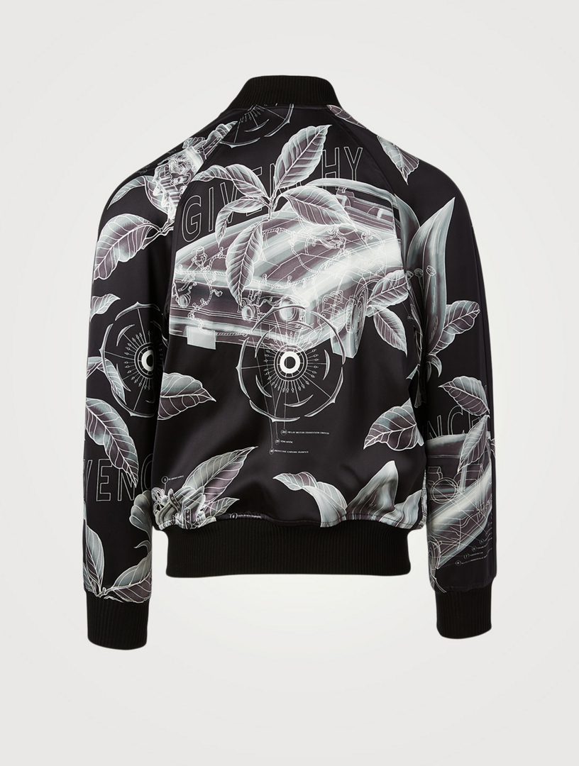 Floral Schematics Bomber Jacket