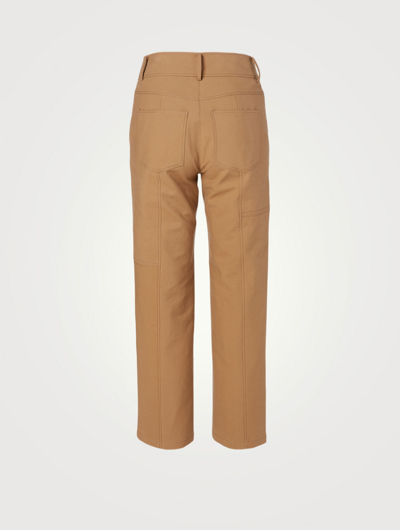 Mavis Cotton Straight-Leg Pants