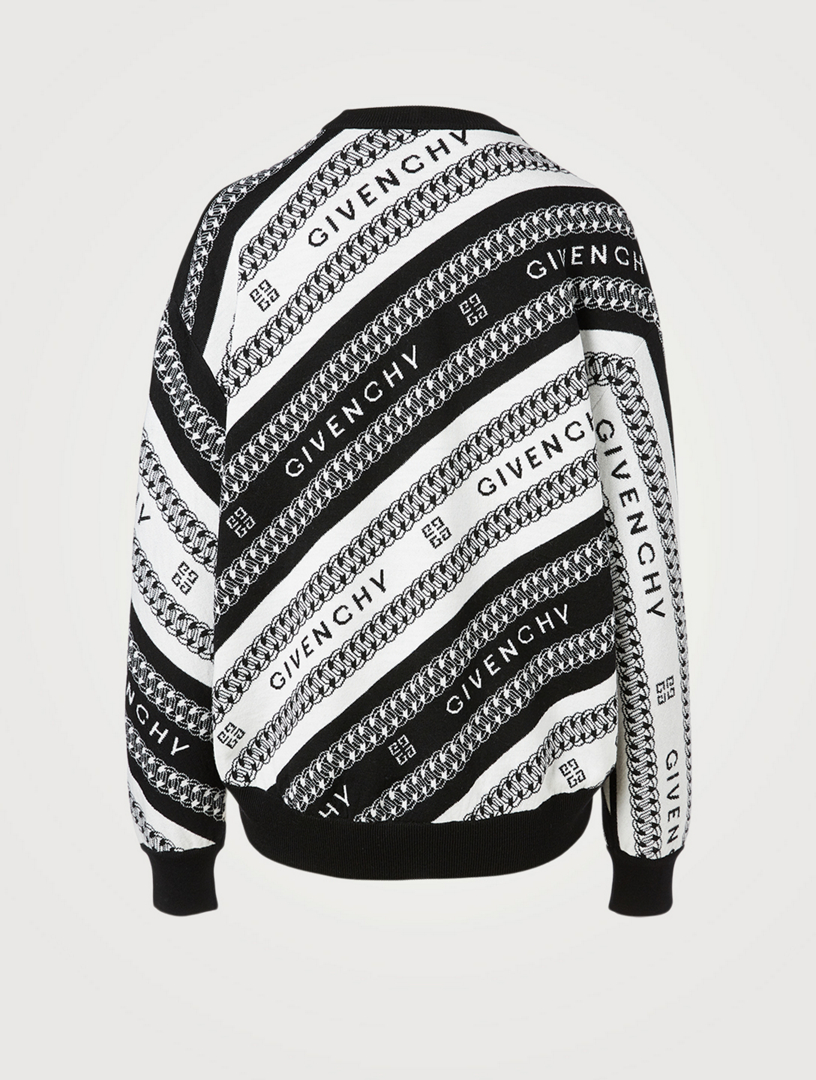 Wool Jacquard Chain Sweater