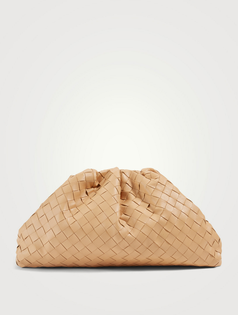 The Pouch Intrecciato Leather Clutch