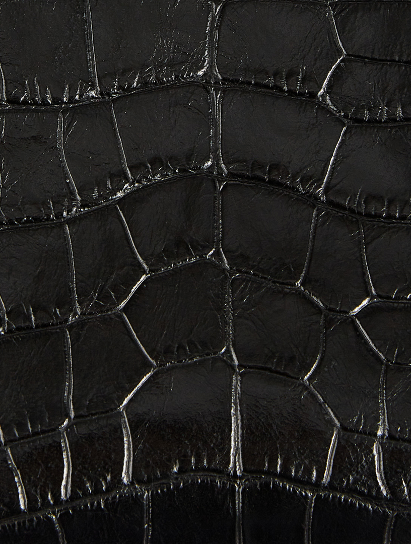 Medium Antigona Soft Croc-Embossed Leather Bag