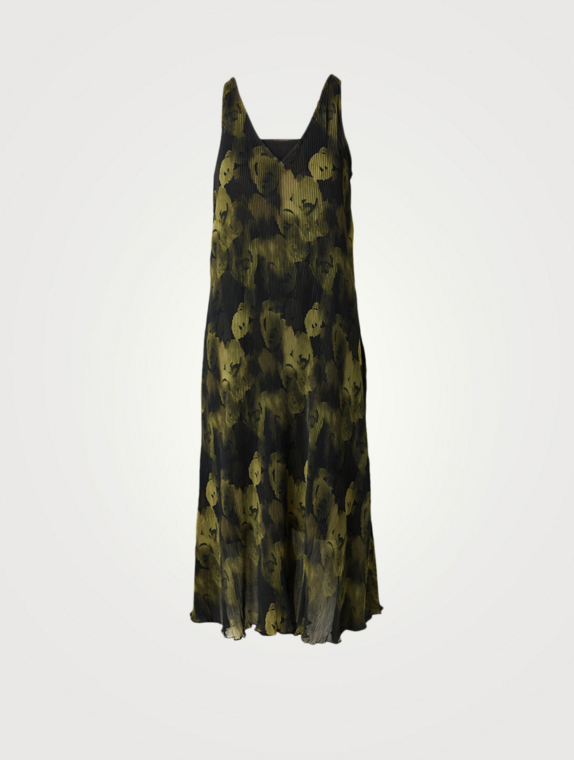 open lace back dress Pleated Georgette Flounce Smock Dress – Club21.com main image 0